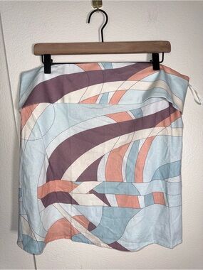 SABO linen blend geometric line design lightweight coastal summer tube top 10